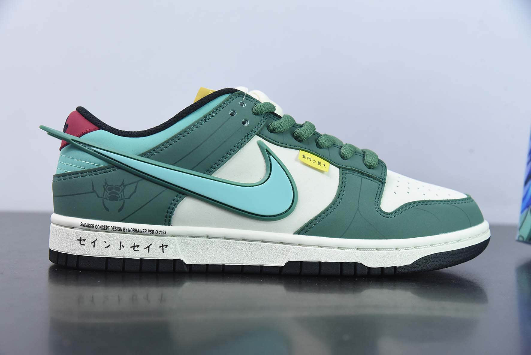 耐克Nike SB Dunk LowSaint深绿米白紫龙圣斗士扣篮系列低帮休闲运动滑板板鞋纯原版本 货号：ZD2356-156