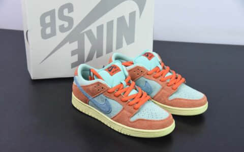 耐克Nike SB Dunk Low ProOrange Aqua翻毛湖水蓝亮橙扣篮系列低帮休闲运动滑板板鞋纯原版本 货号：DV5429-800