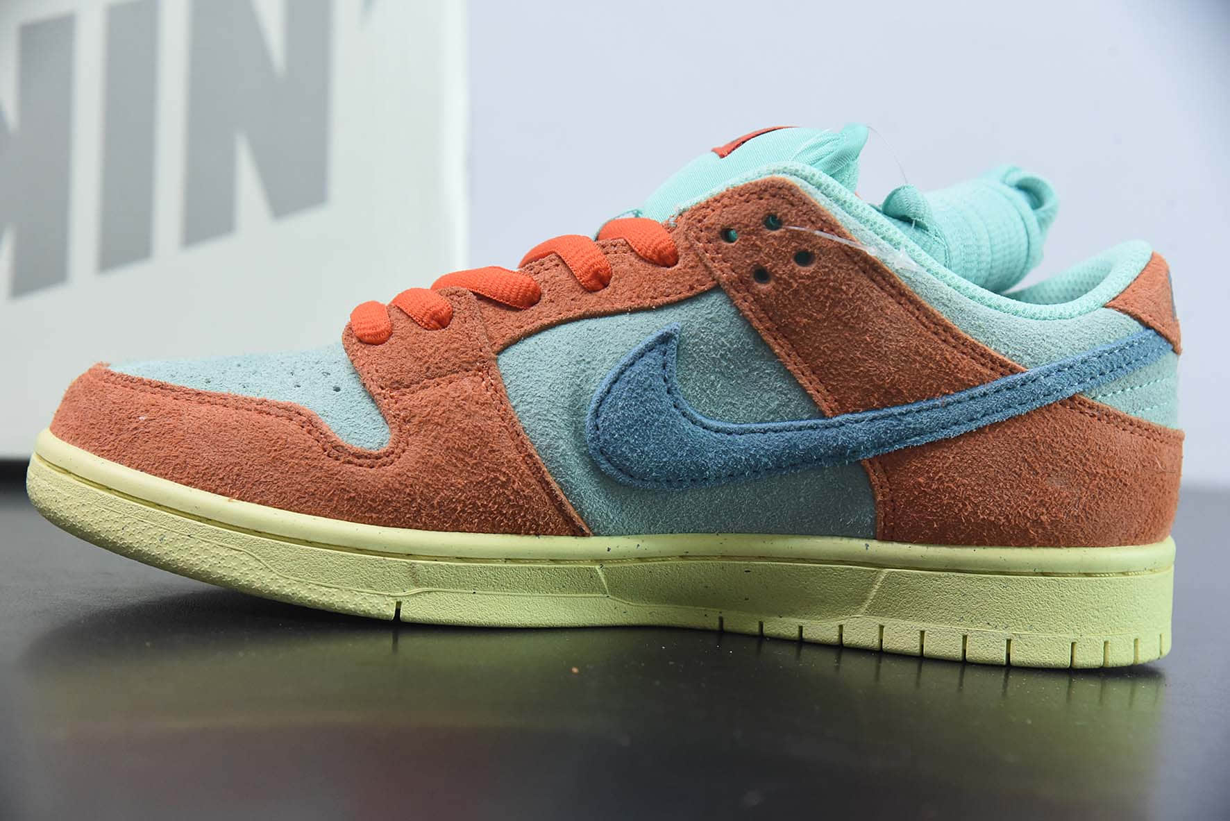 耐克Nike SB Dunk Low ProOrange Aqua翻毛湖水蓝亮橙扣篮系列低帮休闲运动滑板板鞋纯原版本 货号：DV5429-800