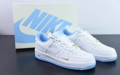 耐克Nike Air Force 1 AF1白蓝刺绣40周年纪念版空军一号低帮休闲板鞋纯原版本 货号：DD1225-003