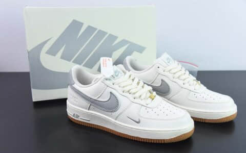 耐克Nike Air Force 1'07 Low 灰白小勾40周年空军一号低帮休闲板鞋纯原版本 货号：WA0531-303