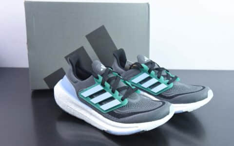 阿迪达斯Adidas Ultra Boost Light UB23灰绿超弹力爆米花中底休闲跑步鞋纯原版本 货号：HQ6342