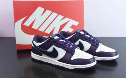 耐克Nike SB Dunk Low 皮革紫黑毛巾绒钩子SB扣篮系列低帮休闲运动滑板板鞋纯原版本 货号：DQ7683-100