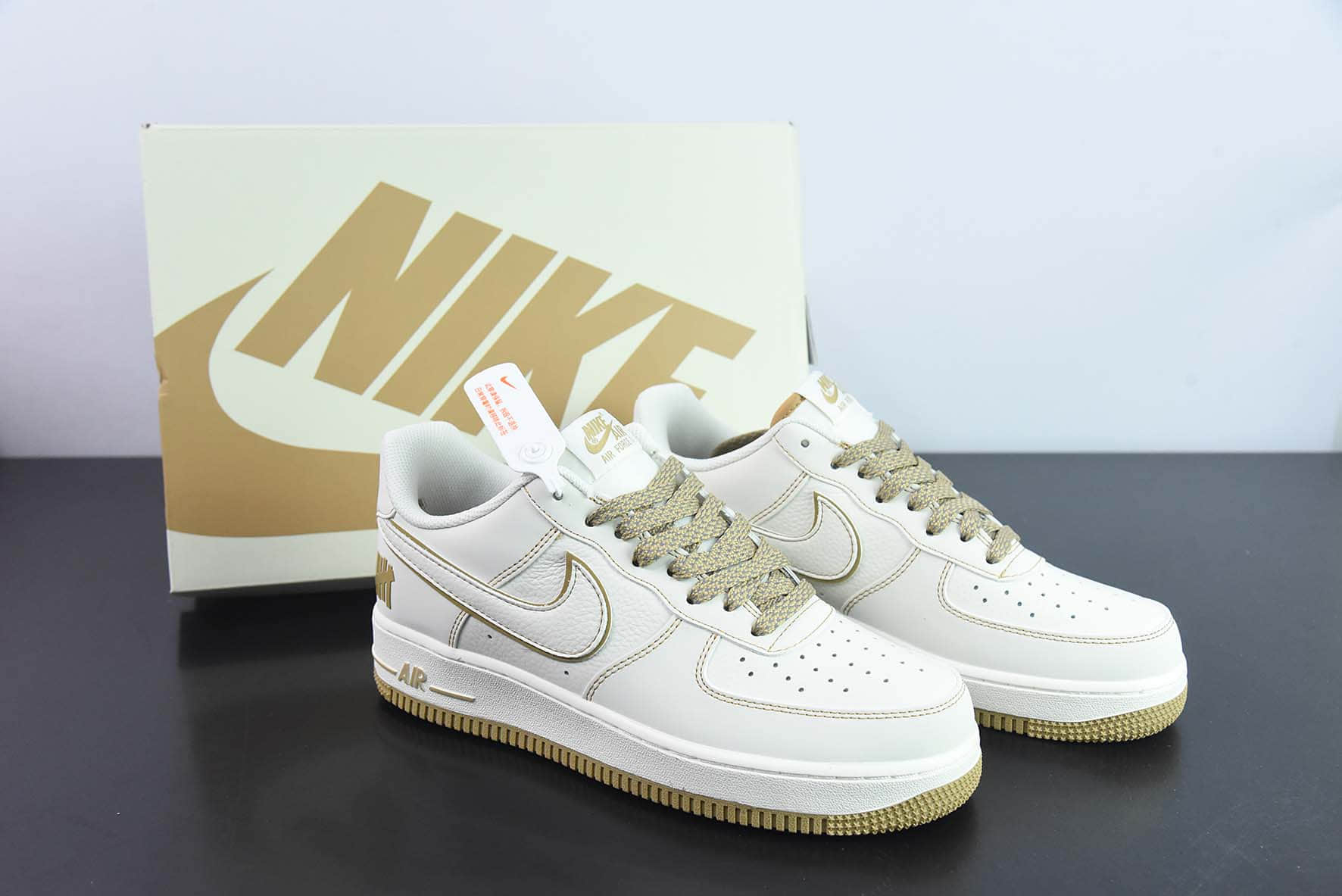 耐克Nike Air Force 1 Low 沙漠黄五道杠联名空军一号低帮运动休闲板鞋纯原版本 货号：UT2022-028