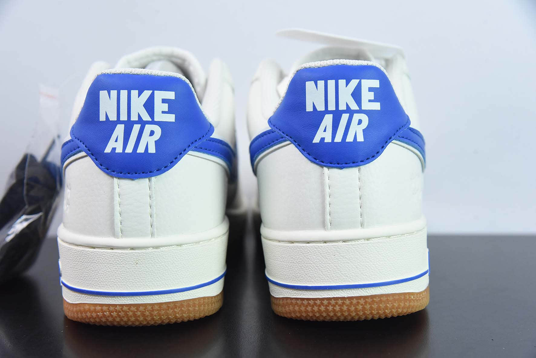 耐克Nike Air Force 1 Low 40周年生胶米白宝蓝空军一号低帮运动休闲板鞋纯原版本 货号：WA0531-302