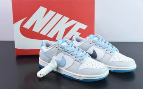 耐克Nike SB Dunk Low520浅灰白天蓝520情人节扣篮系列低帮休闲运动滑板板鞋纯原版本 货号：FN3433-141