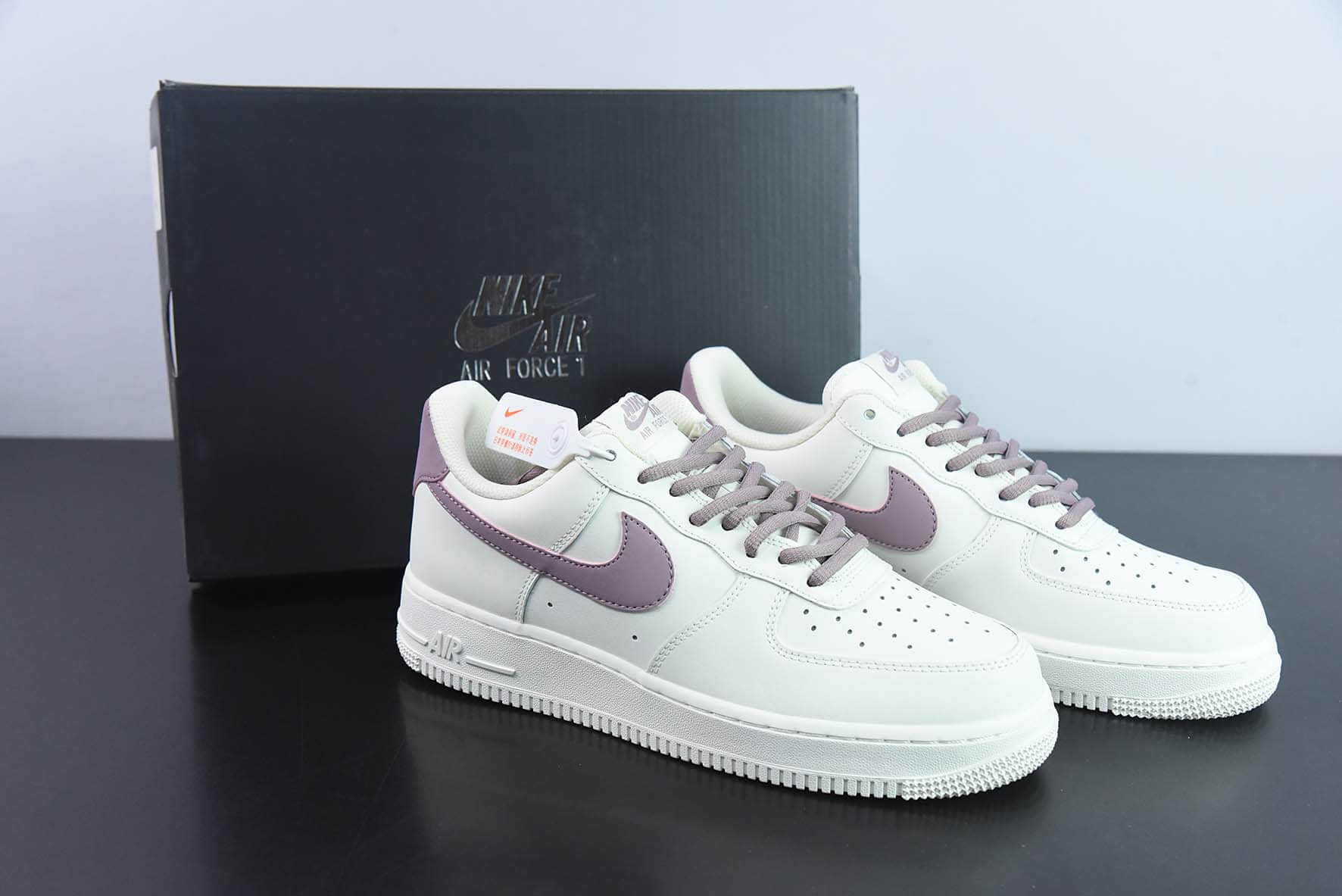 耐克Nike Air Force 1 AF1白紫空军一号低帮休闲板鞋纯原版本 货号：CQ5059-228