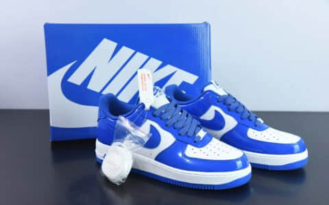 耐克Nike Air Force 1 Low ’07 蓝色漆皮空军一号低帮休闲板鞋纯原版本 货号：HP3656-555