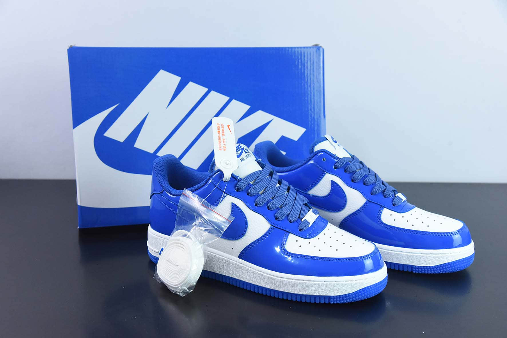 耐克Nike Air Force 1 Low ’07 蓝色漆皮空军一号低帮休闲板鞋纯原版本 货号：HP3656-555