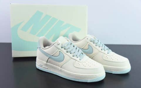 耐克Nike Air Force 1 Low米白蓝满天星空军一号低帮运动休闲板鞋纯原版本 货号：TQ1456-277