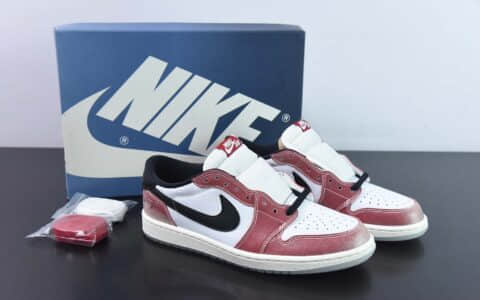 乔丹Air Jordan AJ1 Retro Low OG乔丹之子白红低帮复古篮球鞋纯原版本 货号：FN0432-017