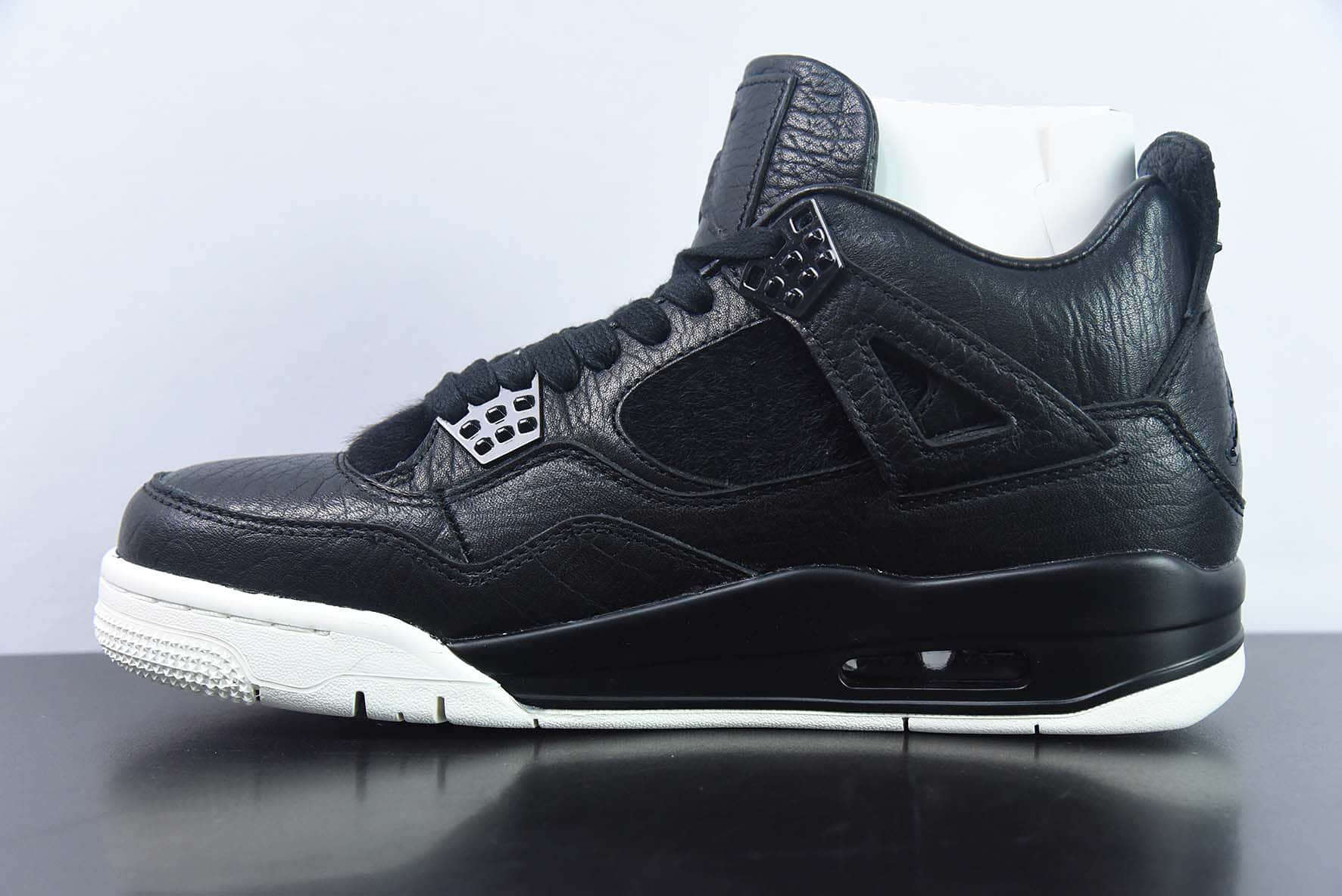 乔丹Air Jordan 4 Retro Premium  Pony Hair Black  AJ4黑白巅峰奢华黑男子复古文化篮球鞋纯原版本 货号：819139-010