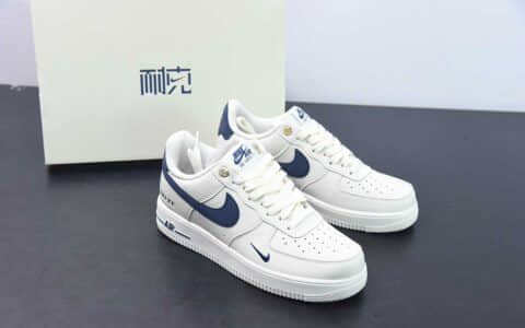 耐克Nike Air Force 1 Low “NAI-KE”中国40年米深蓝空军一号低帮休闲板鞋纯原版本 货号：NK0621-966