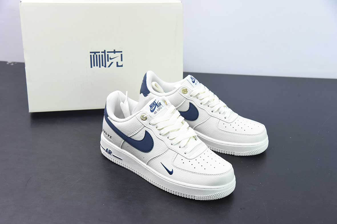 耐克Nike Air Force 1 Low “NAI-KE”中国40年米深蓝空军一号低帮休闲板鞋纯原版本 货号：NK0621-966 