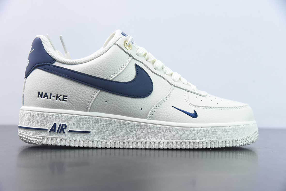 耐克Nike Air Force 1 Low “NAI-KE”中国40年米深蓝空军一号低帮休闲板鞋纯原版本 货号：NK0621-966 