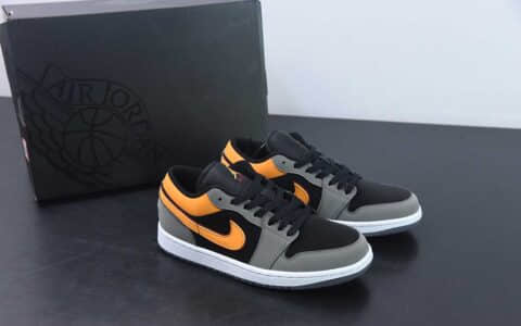 乔丹Air Jordan 1 Low “Black Orange”AJ1灰黑黄低帮复古篮球鞋纯原版本 货号：FN7308-008