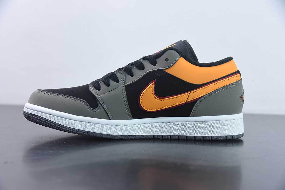 乔丹Air Jordan 1 Low “Black Orange”AJ1灰黑黄低帮复古篮球鞋纯原版本 货号：FN7308-008