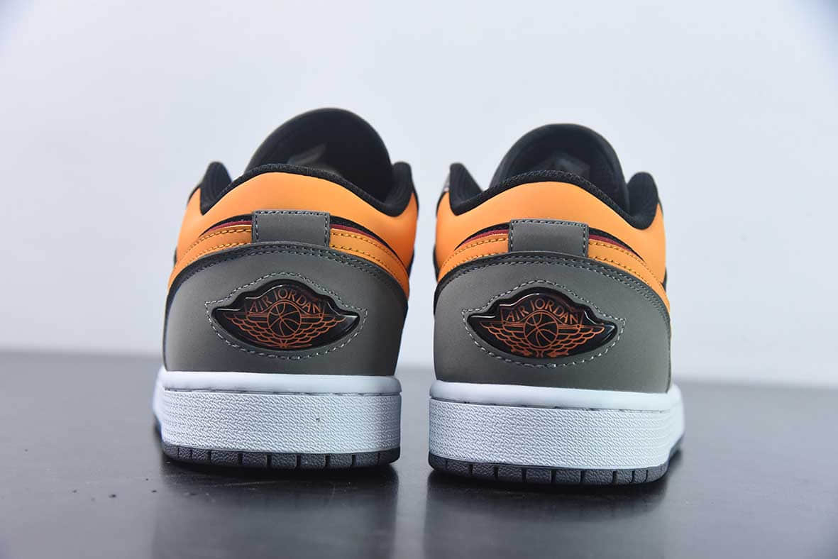 乔丹Air Jordan 1 Low “Black Orange”AJ1灰黑黄低帮复古篮球鞋纯原版本 货号：FN7308-008