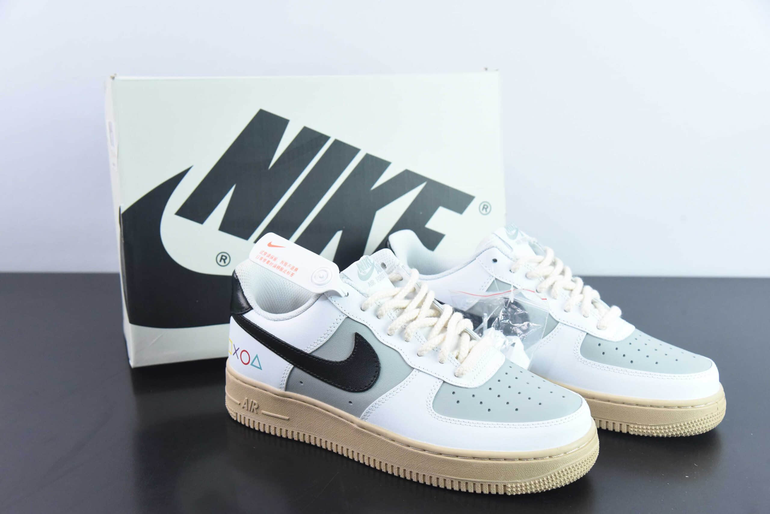 耐克Nike Air Force 1 几何涂鸦空军一号低帮休闲板鞋纯原版本 货号：AF2288-002