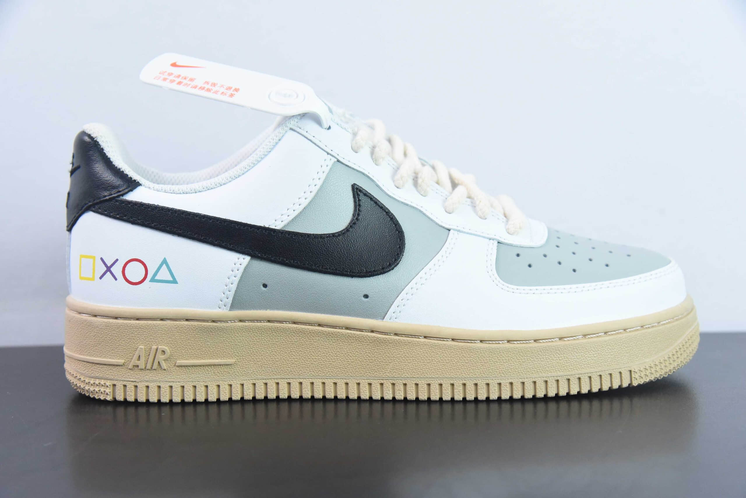 耐克Nike Air Force 1 几何涂鸦空军一号低帮休闲板鞋纯原版本 货号：AF2288-002