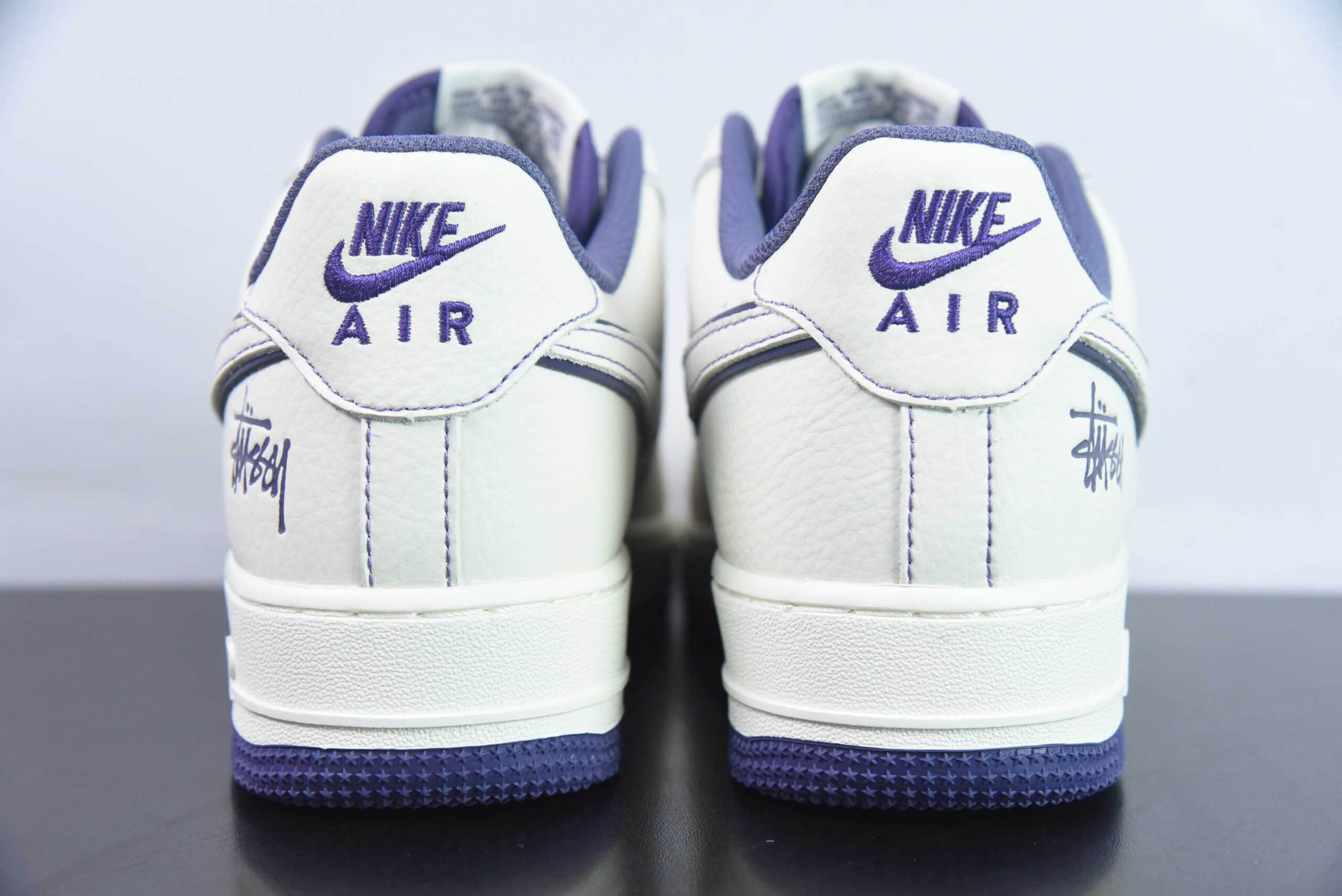 耐克Nike Air Force 1 Low斯图西联名白紫空军一号低帮百搭休闲运动板鞋纯原版本 货号：UN1635-222 