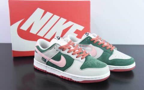 耐克Nike SB Dunk Low 粉绿鸳鸯SB低帮休闲滑板鞋纯原版本 货号：FN8923-061