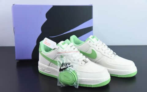 耐克NIke Air Force 1 ‘07 Low “BAPE联名浅绿帆布”空军一号低帮休闲板鞋纯原版本 货号：BS9055-752