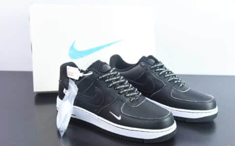 耐克Nike Air Force 1 Low 黑白双勾 OW联名空军一号低帮运动休闲板鞋纯原版本 货号：PF9055-769