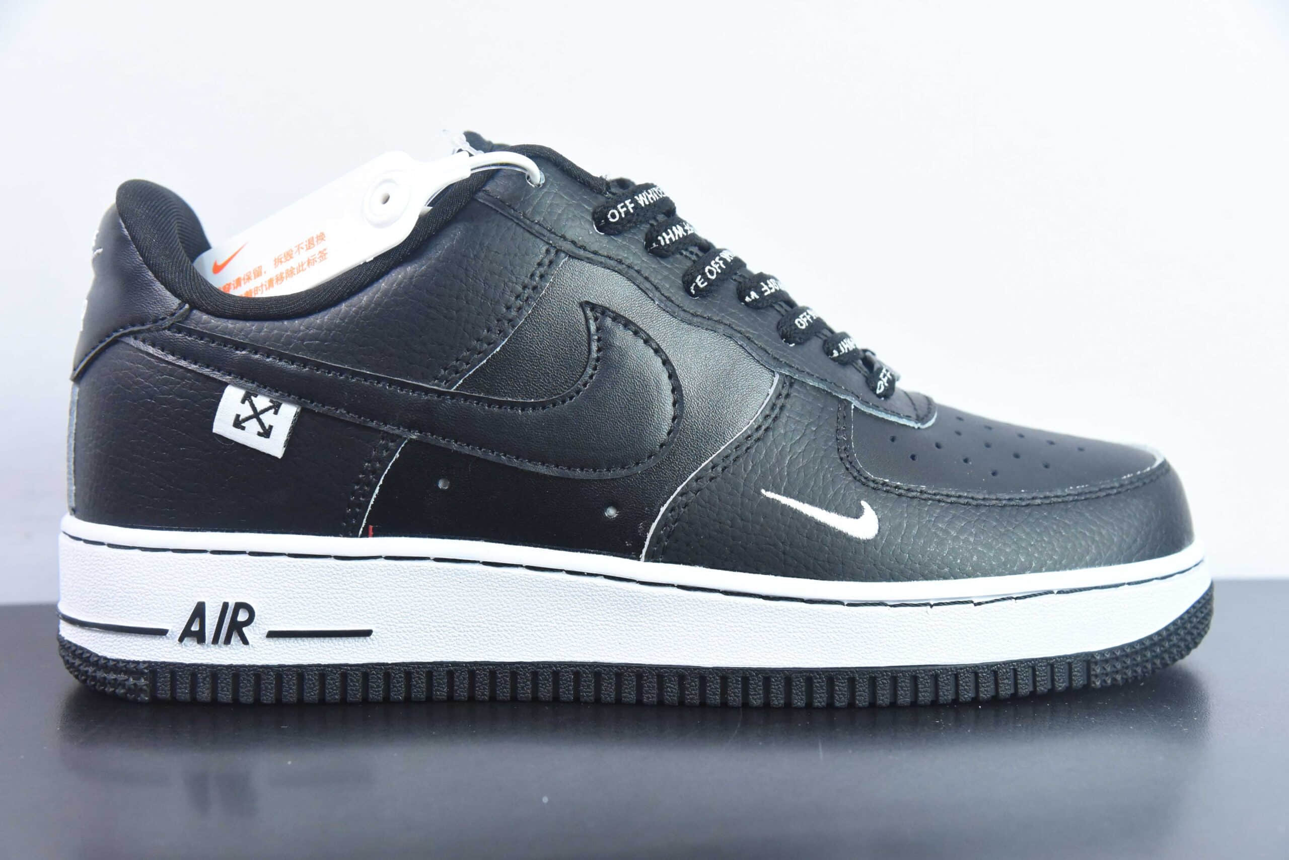 耐克Nike Air Force 1 Low 黑白双勾 OW联名空军一号低帮运动休闲板鞋纯原版本 货号：PF9055-769