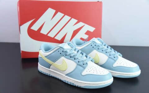 耐克Nike Dunk Low Retro PRM浅蓝黄低帮休闲运动板鞋纯原版本 货号：DD1503-123