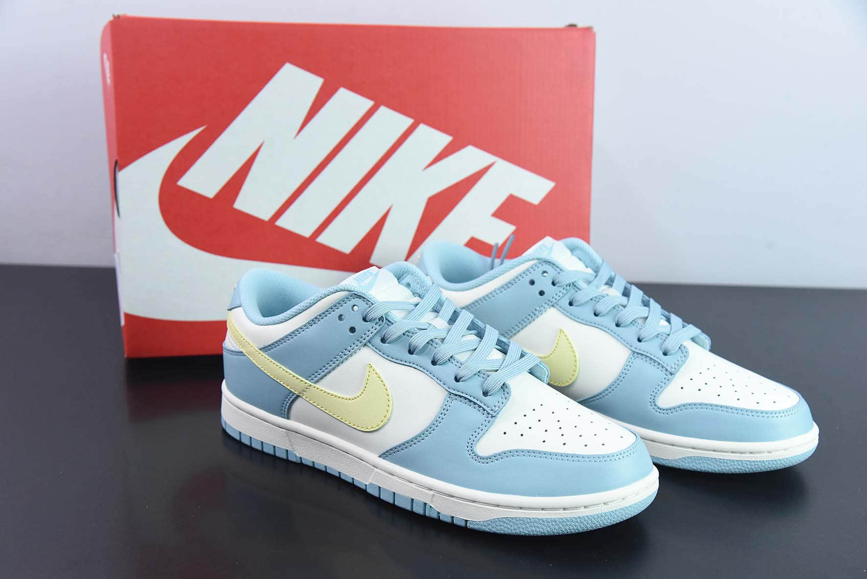 耐克Nike Dunk Low Retro PRM浅蓝黄低帮休闲运动板鞋纯原版本 货号：DD1503-123 