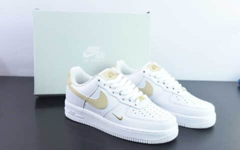 耐克Nike Air Force 1 Low金色小金钩空军一号低帮百搭休闲运动板鞋纯原版本 货号：CZ0270-105