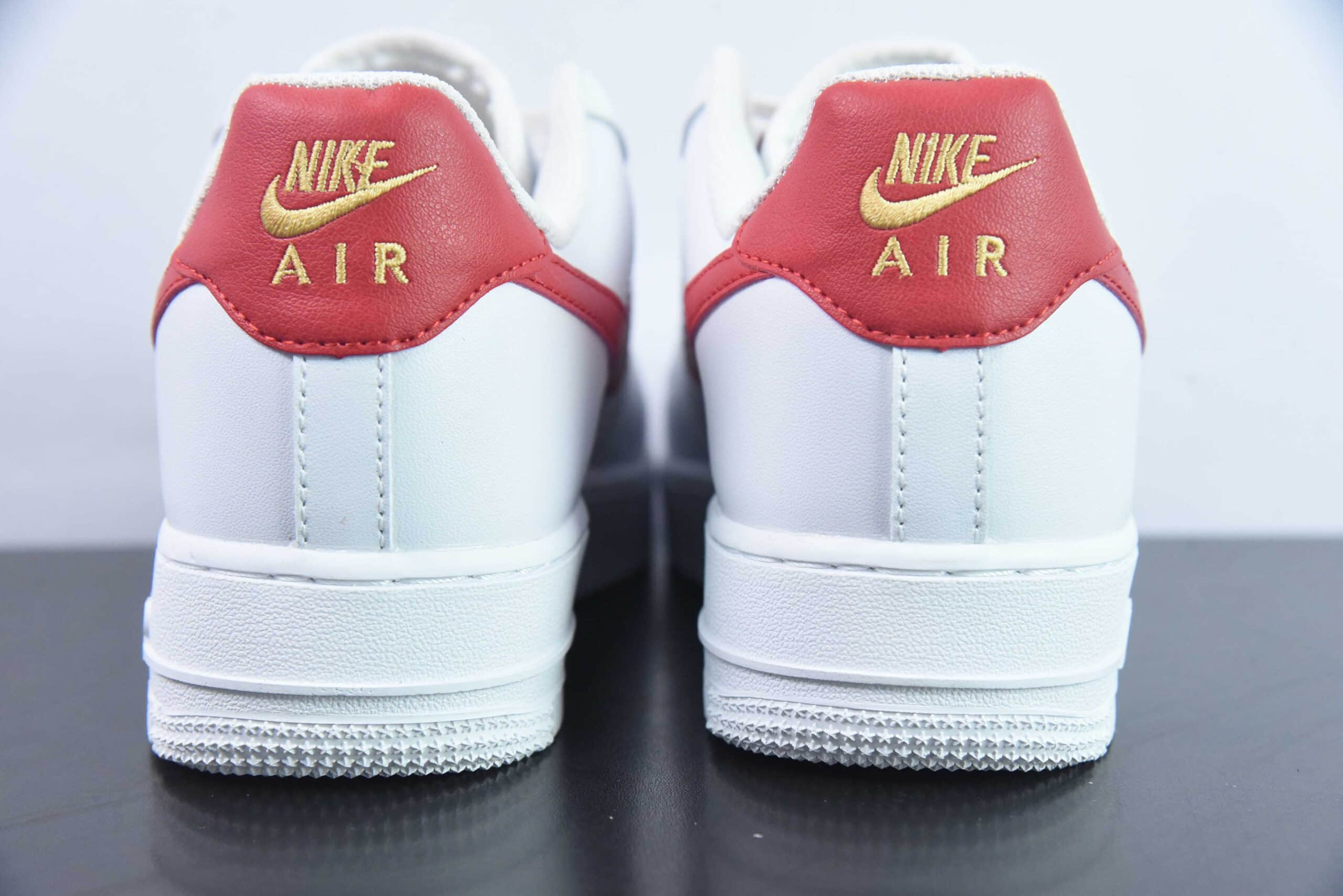 耐克Nike Air Force 1 Low白红小金钩空军一号低帮百搭休闲运动板鞋纯原版本 货号：CZ0270-104