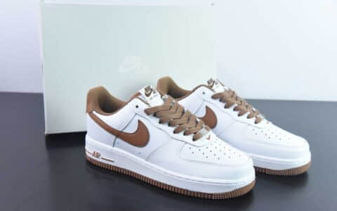 耐克Nike Air Force 1 Low白棕空军一号低帮百搭休闲运动板鞋纯原版本 货号：DH7561-100