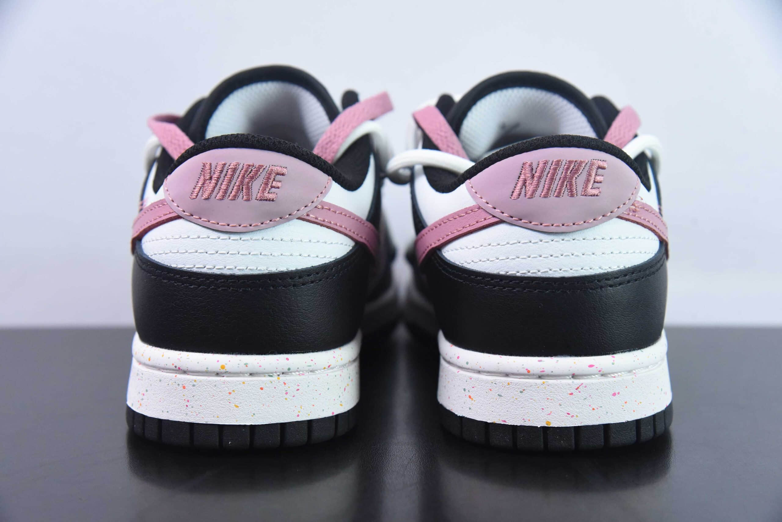 耐克Nike SB Dunk Low 解构活力三钩黑白粉SB低帮休闲滑板鞋纯原版本 货号：FD4623-153