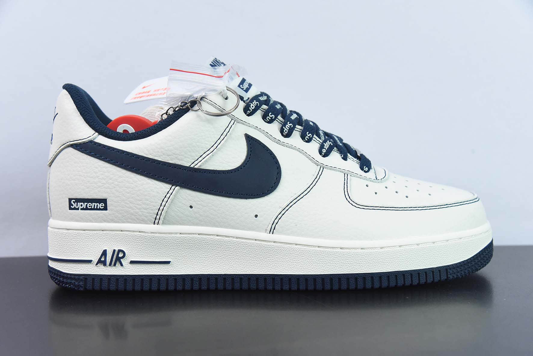 耐克Nike Supreme x NK Air Force 1‘07 Low深蓝Supreme联名款空军一号低帮休闲板鞋纯原版本 货号：SU0220-005