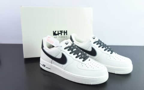 耐克Nike Kith x Air Force 1 Low NYC米白黑空军一号低帮休闲运动板鞋纯原版本 货号：NY9668-235