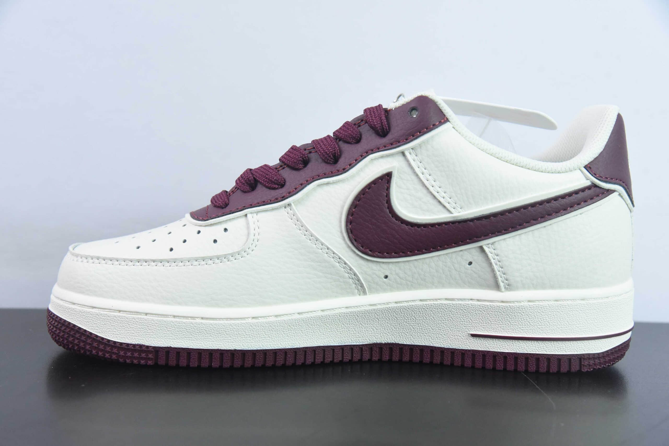 耐克Nike Air Force 1 Low “40TH” 米酒红空军一号低帮休闲板鞋纯原版本 货号：JF1983-551