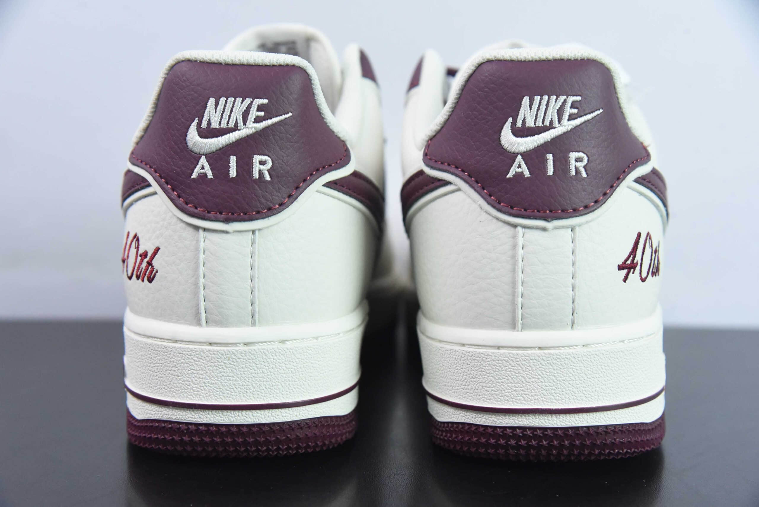 耐克Nike Air Force 1 Low “40TH” 米酒红空军一号低帮休闲板鞋纯原版本 货号：JF1983-551