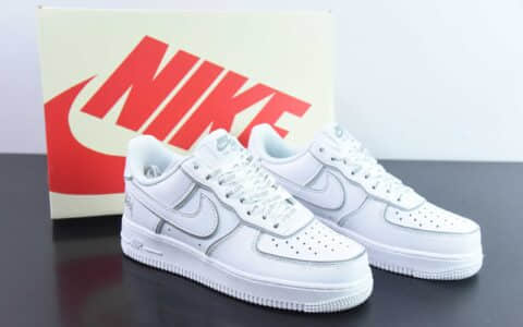 耐克Nike Stussyx Nike Air Force 1 Low 斯图西联名白银反光空军一号低帮休闲板鞋纯原版本 货号：BQ6426-019