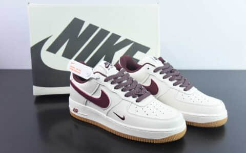 耐克NIke Air Force 1 '07 Low “米白酒红满天星”空军一号低帮休闲板鞋纯原版本 货号：HD1689-107