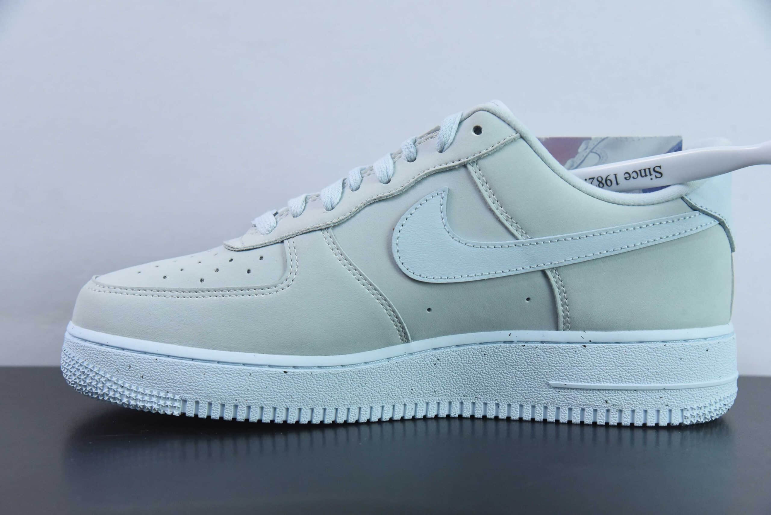 耐克Nike Air Force 1 ‘07 Low PRM”Ice Blue“磨砂浅灰冰蓝空军一号经典低帮休闲板鞋纯原版本 货号：DZ2786-400