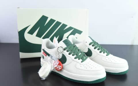 耐克Nike Air Force 1 Low 07 x The North Face x Supreme 北面三方联名白绿空军一号低帮运动休闲板鞋纯原版本 货号：SU2305-002