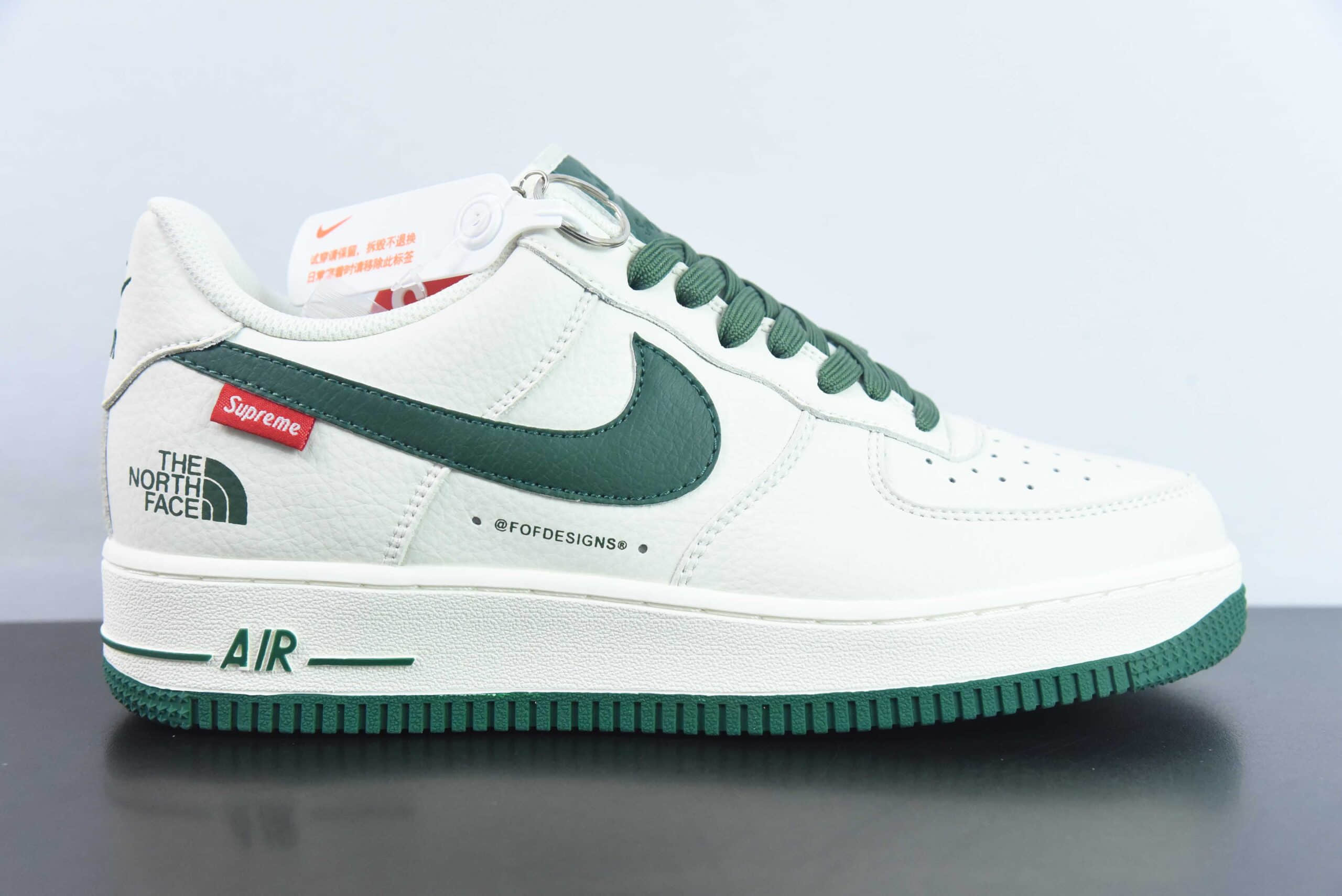 耐克Nike Air Force 1 Low 07 x The North Face x Supreme 北面三方联名白绿空军一号低帮运动休闲板鞋纯原版本 货号：SU2305-002 