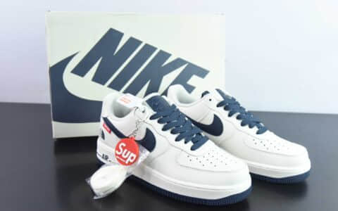 耐克The North Face x Supreme x Nike Air Force 1 07 Low”Supreme“三方联名白蓝空军一号低帮休闲板鞋纯原版本 货号：SU2305-005