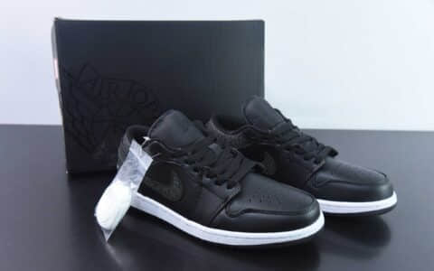 乔丹Air Jordan 1 Low “Black Elephant”AJ1爆裂纹黑武士低帮复古文化篮球鞋纯原版本 货号：FB9907-001