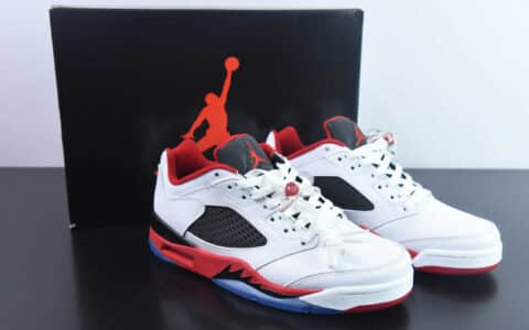 乔丹Air Jordan 5 Low ”Fire Red“ AJ5 乔5白红流川枫低帮篮球鞋纯原版本 货号：819171-101