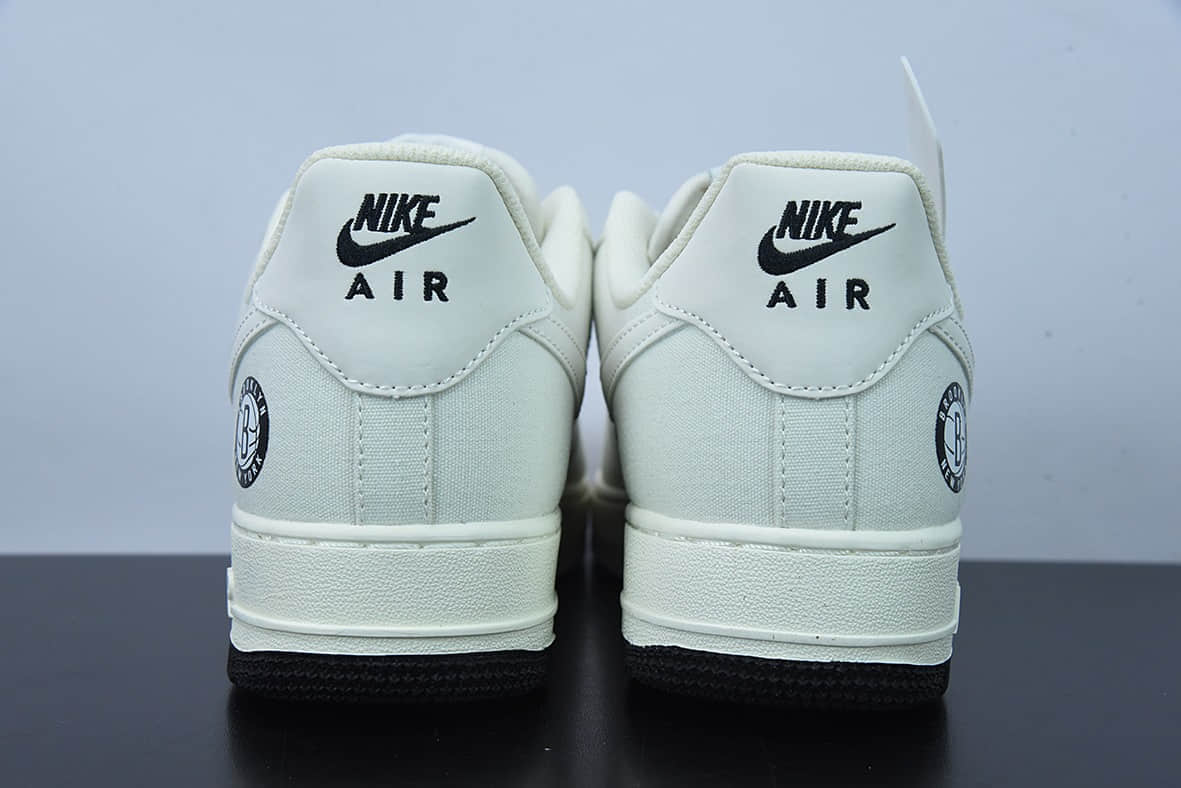 耐克Nike Air Force 1 Low '07 ““黑白布面”布鲁克林篮网城市限定低帮布面空军一号低帮休闲板鞋纯原版本 货号：NA2022-001