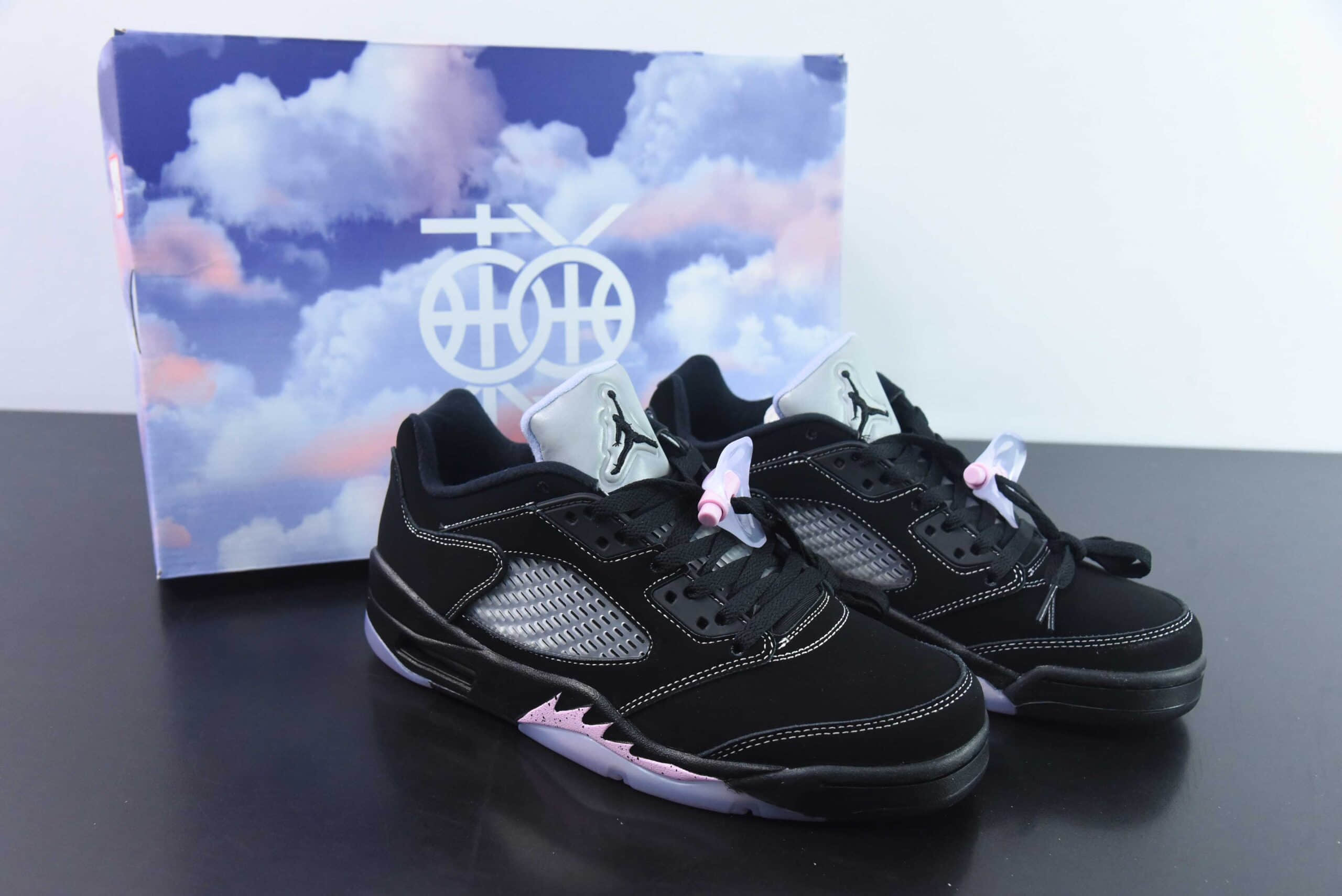 乔丹Air Jordan 5 Low AJ5东单黑紫低帮篮球鞋纯原版本 货号：DX4355-015