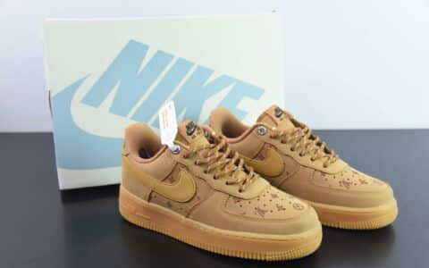 耐克Nike Air Force 1‘07 Low AF1 小麦色LV联名定制空军一号低帮板鞋纯原版本 货号：CJ9179-200